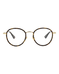 Gucci Gucci Unisex Round/Oval Havana Gold Transparent Fashion Designer Eyewear