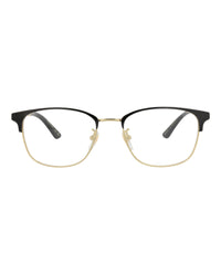 Gucci Gucci Mens Square/Rectangle Black Gold Transparent Fashion Designer Eyewear