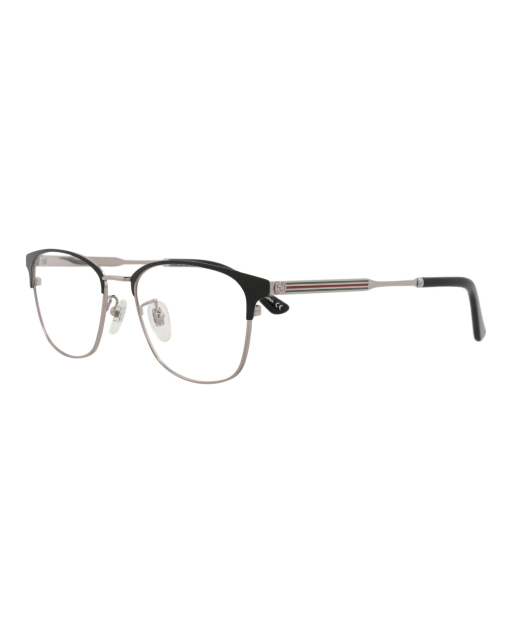 Gucci Gucci Mens Square/Rectangle Black Ruthenium Transparent Fashion Designer Eyewear