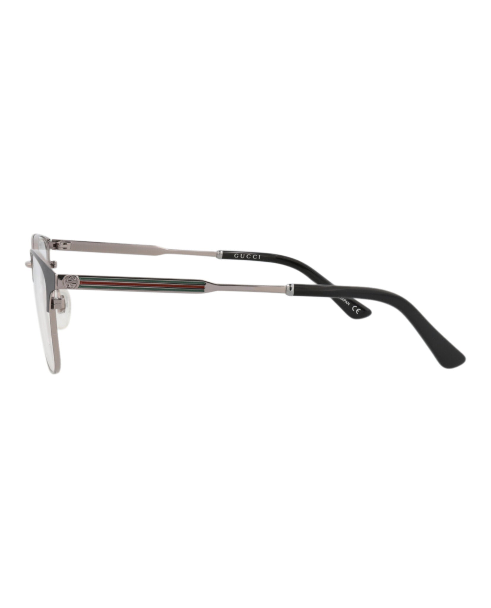 Gucci Gucci Mens Square/Rectangle Black Ruthenium Transparent Fashion Designer Eyewear