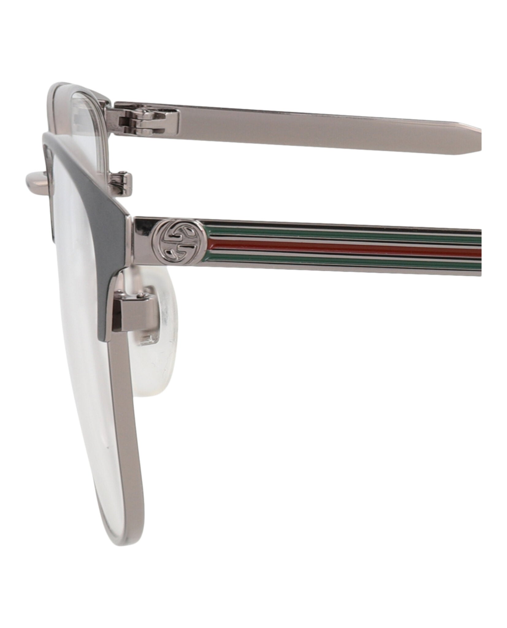 Gucci Gucci Mens Square/Rectangle Black Ruthenium Transparent Fashion Designer Eyewear
