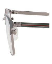 Gucci Gucci Mens Square/Rectangle Black Ruthenium Transparent Fashion Designer Eyewear