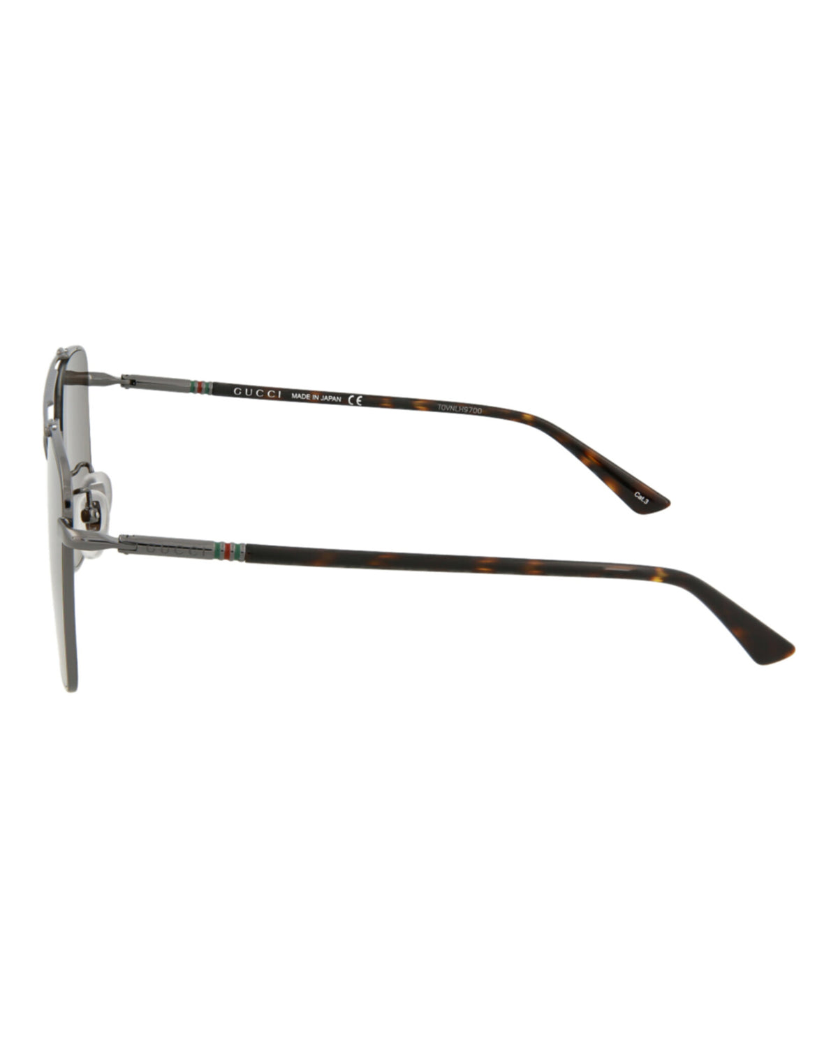 Gucci Gucci Mens Aviator Ruthenium Havana Brown Fashion Designer Eyewear