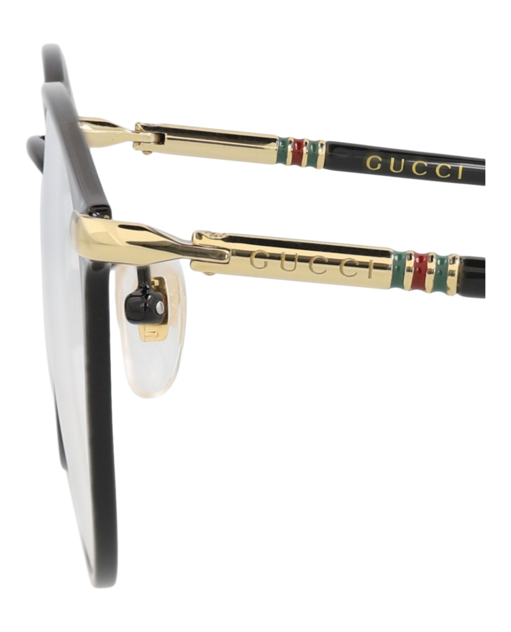 Gucci Gucci Womens Round/Oval Black Black Transparent Fashion Designer Eyewear
