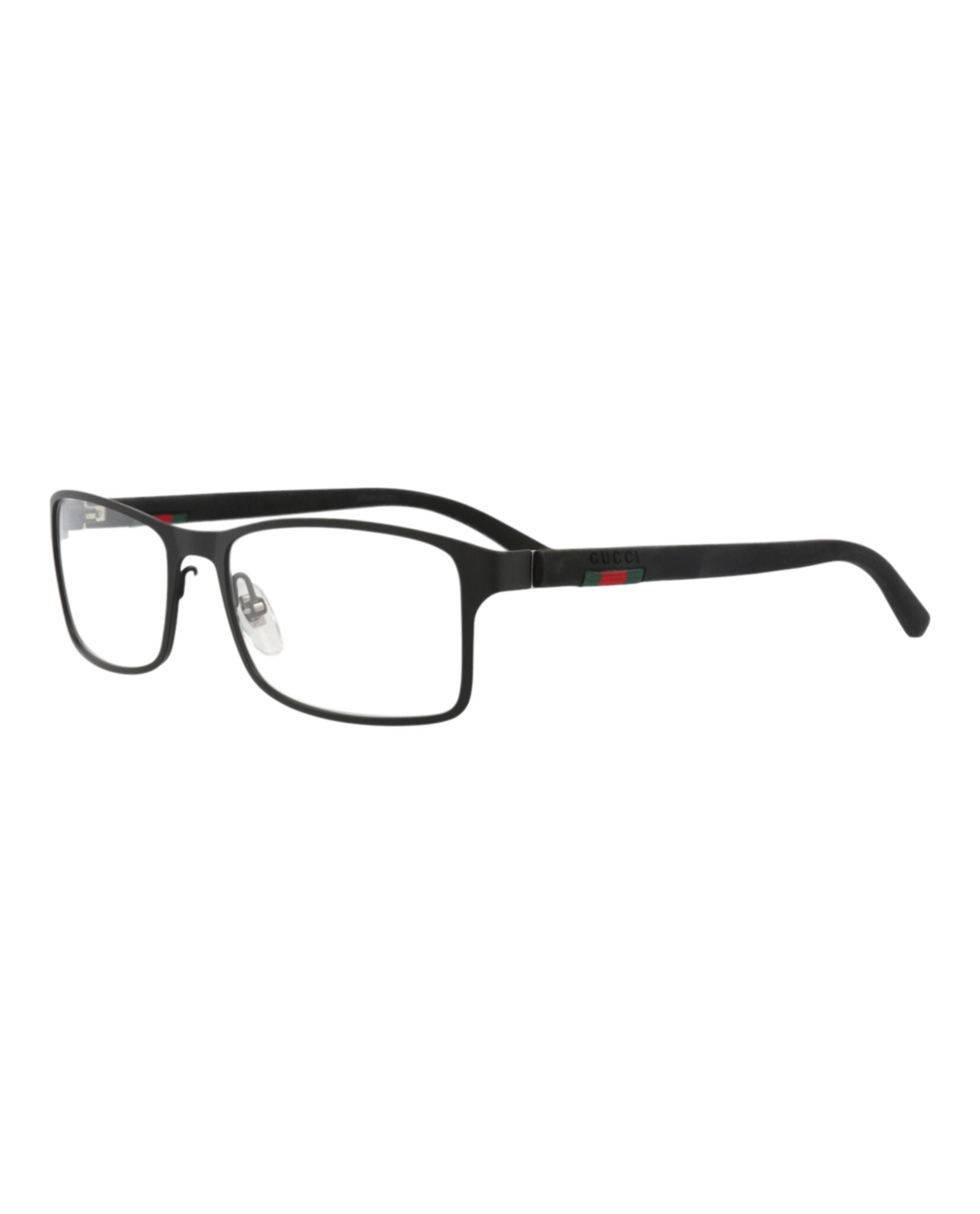 Gucci Mens Square/Rectangle Black Black Transparent Fashion Designer Eyewear