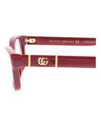 Gucci Gucci Womens Cat Eye Burgundy Burgundy Transparent Fashion Designer Eyewear