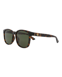 Gucci Gucci Mens Square/Rectangle Havana Havana Green Fashion Designer Eyewear