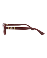 Gucci Gucci Womens Square/Rectangle Burgundy Burgundy Transparent Fashion Designer Eyewear