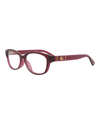Gucci Gucci Womens Square/Rectangle Burgundy Burgundy Transparent Fashion Designer Eyewear