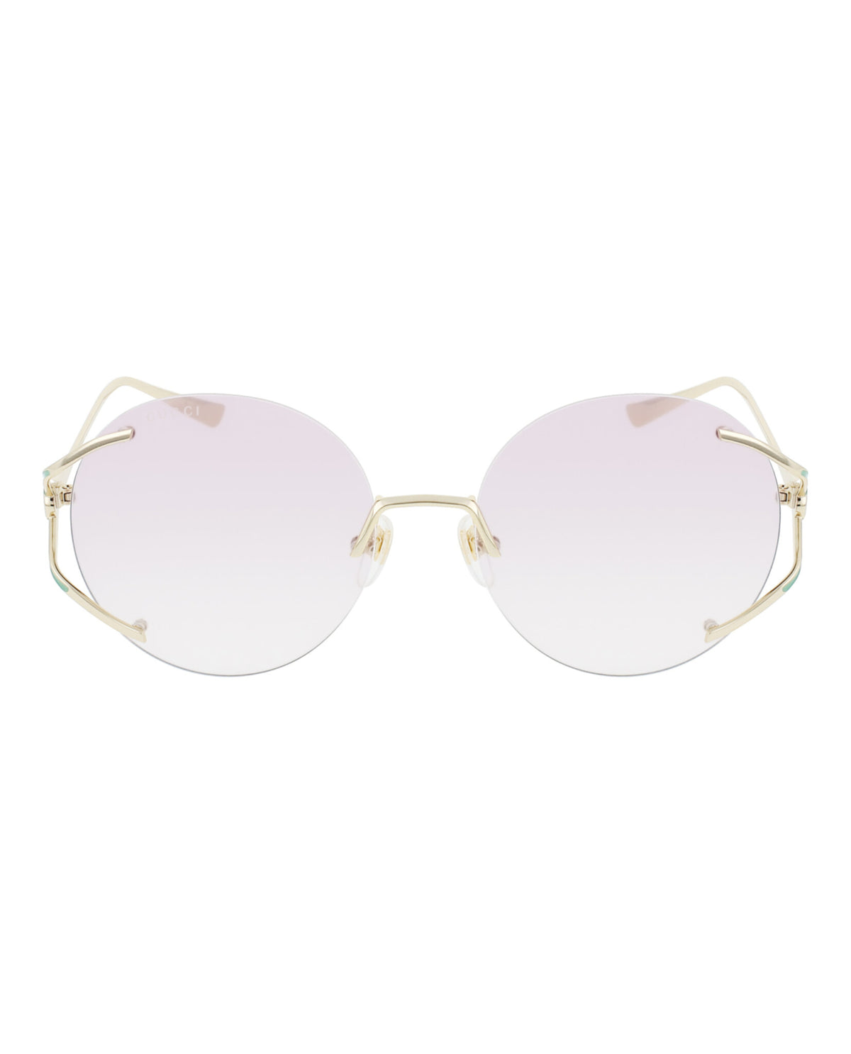Gucci Womens Round/Oval Gold Gold Violet Fashion Designer Eyewear