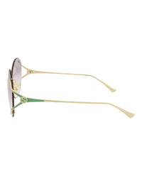 Gucci Womens Round/Oval Gold Gold Violet Fashion Designer Eyewear