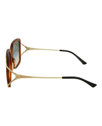 Gucci Gucci Womens Square/Rectangle Havana Gold Green Fashion Designer Eyewear
