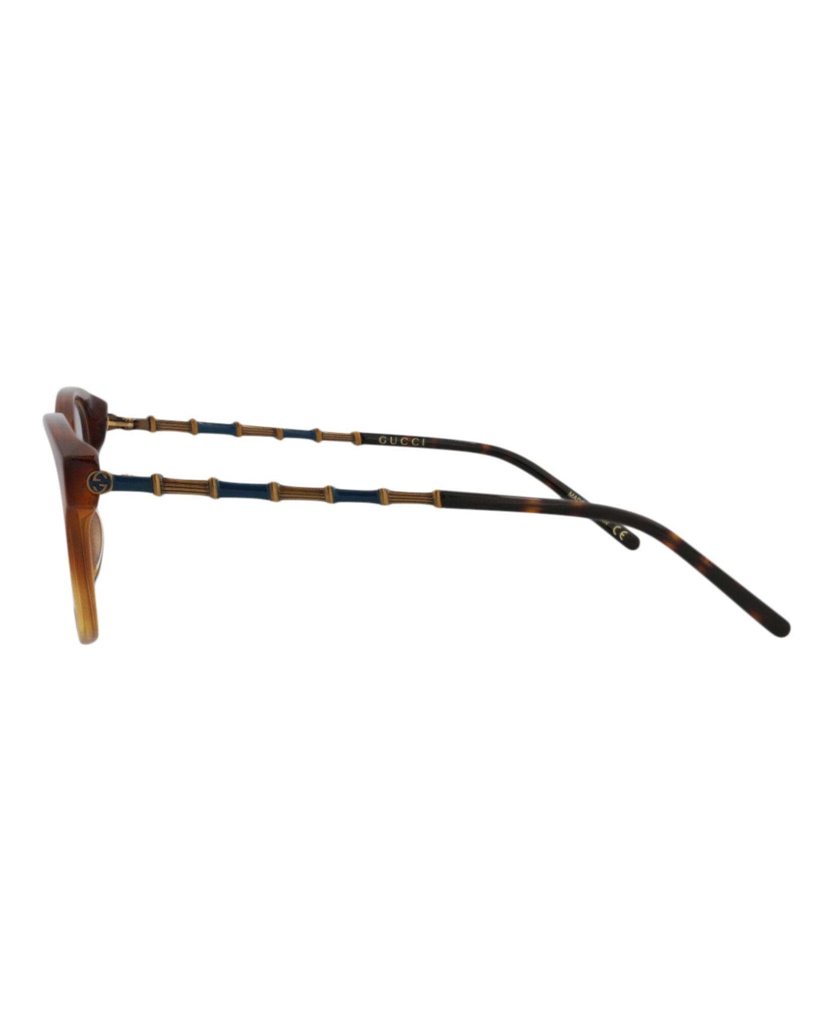 Gucci Womens Cat Eye Havana Gold Transparent Fashion Designer Eyewear