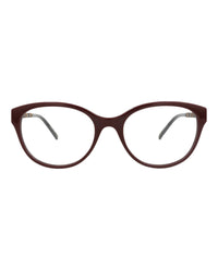 Gucci Gucci Womens Cat Eye Burgundy Gold Transparent Fashion Designer Eyewear