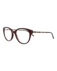 Gucci Gucci Womens Cat Eye Burgundy Gold Transparent Fashion Designer Eyewear