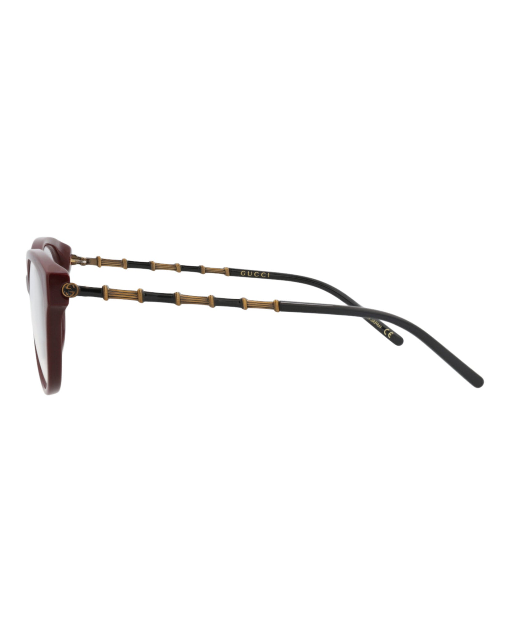 Gucci Gucci Womens Cat Eye Burgundy Gold Transparent Fashion Designer Eyewear