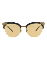 Gucci Gucci Womens Cat Eye Black Black Yellow Fashion Designer Eyewear