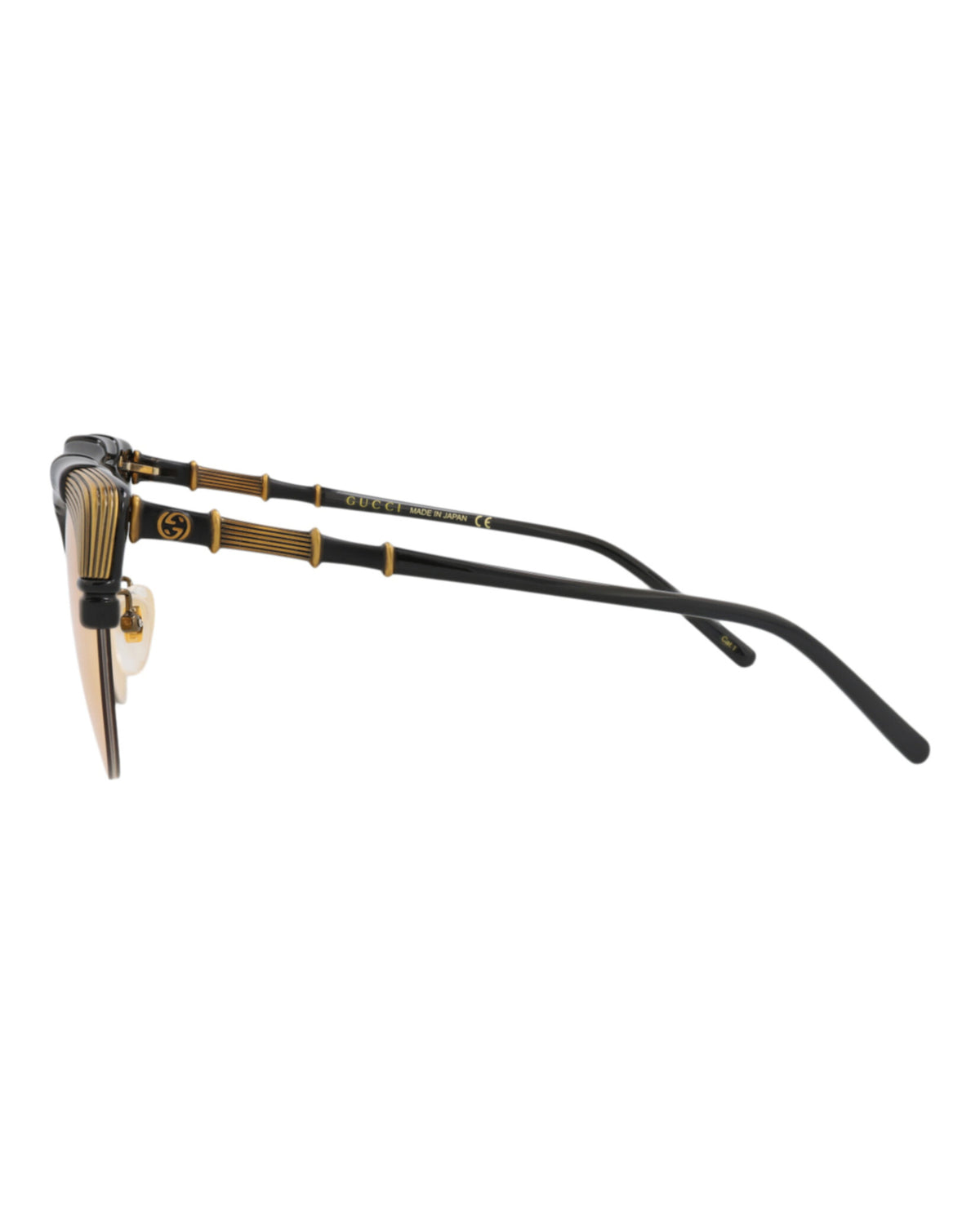 Gucci Gucci Womens Cat Eye Black Black Yellow Fashion Designer Eyewear