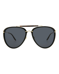 Gucci Mens Aviator Black Gold Grey Fashion Designer Eyewear