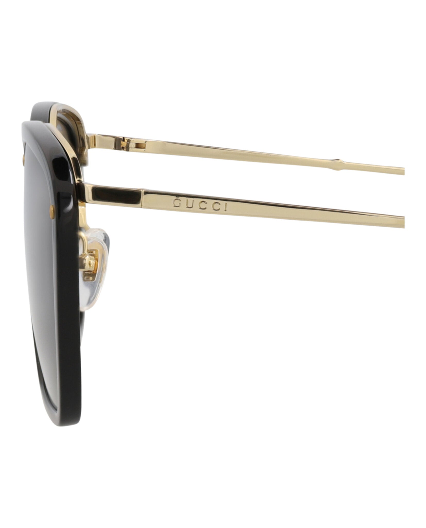 Gucci Mens Square/Rectangle Black Gold Grey Fashion Designer Eyewear