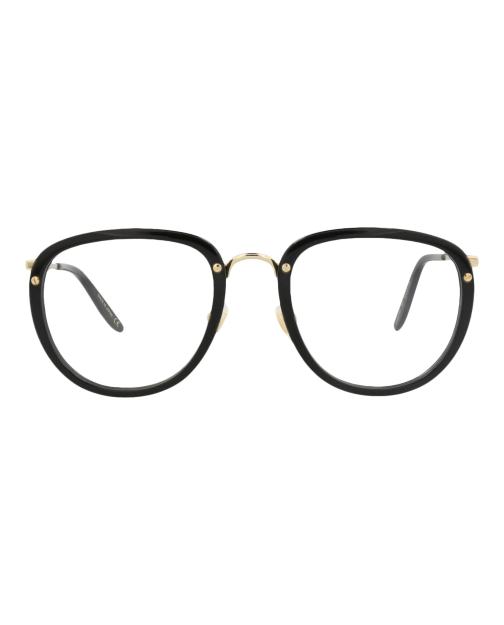 Gucci Gucci Mens Square/Rectangle Black Gold Transparent Fashion Designer Eyewear