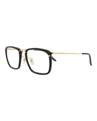 Gucci Gucci Mens Square/Rectangle Black Gold Transparent Fashion Designer Eyewear