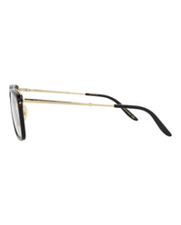 Gucci Gucci Mens Square/Rectangle Black Gold Transparent Fashion Designer Eyewear