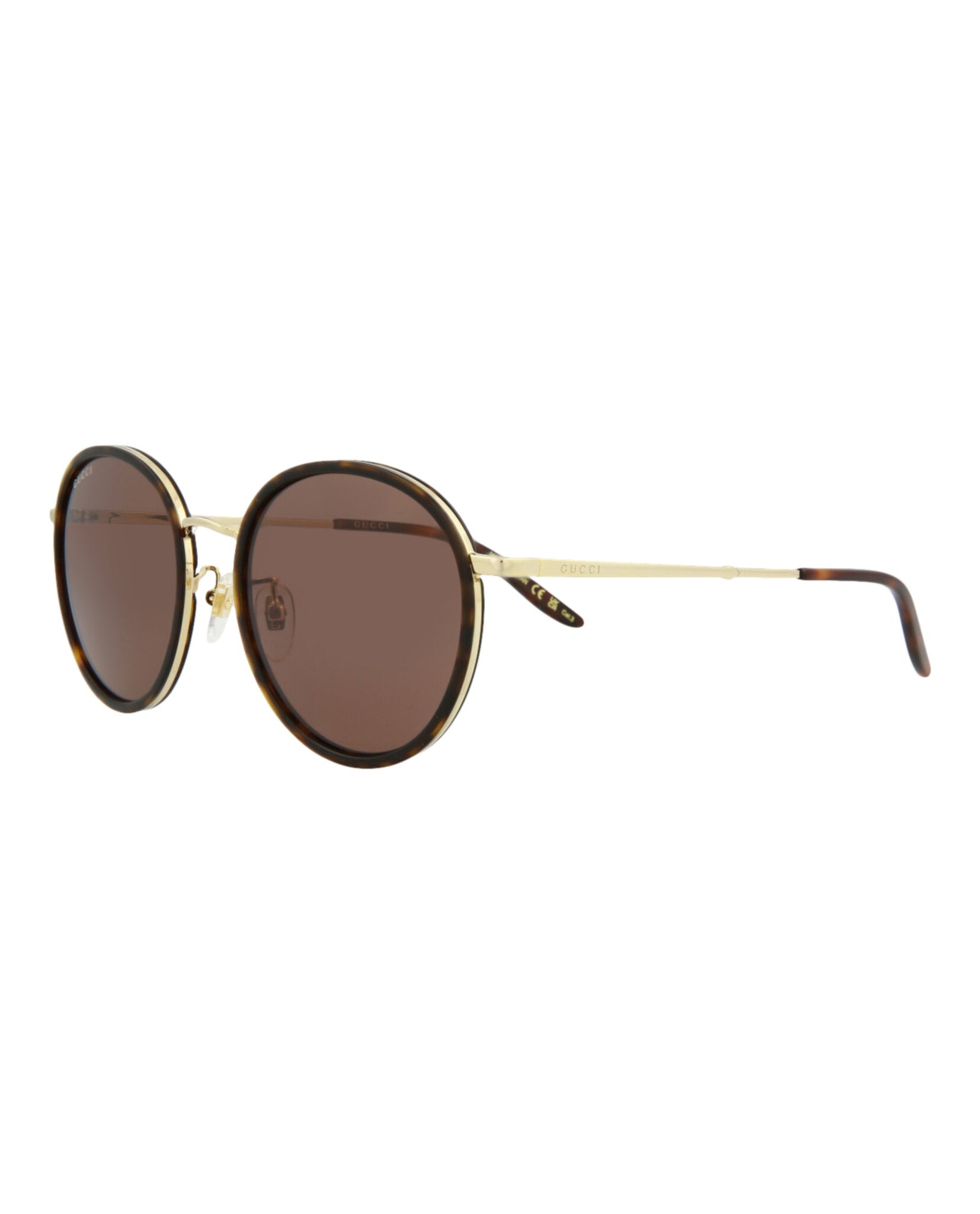 Gucci Mens Round/Oval Havana Gold Brown Fashion Designer Eyewear
