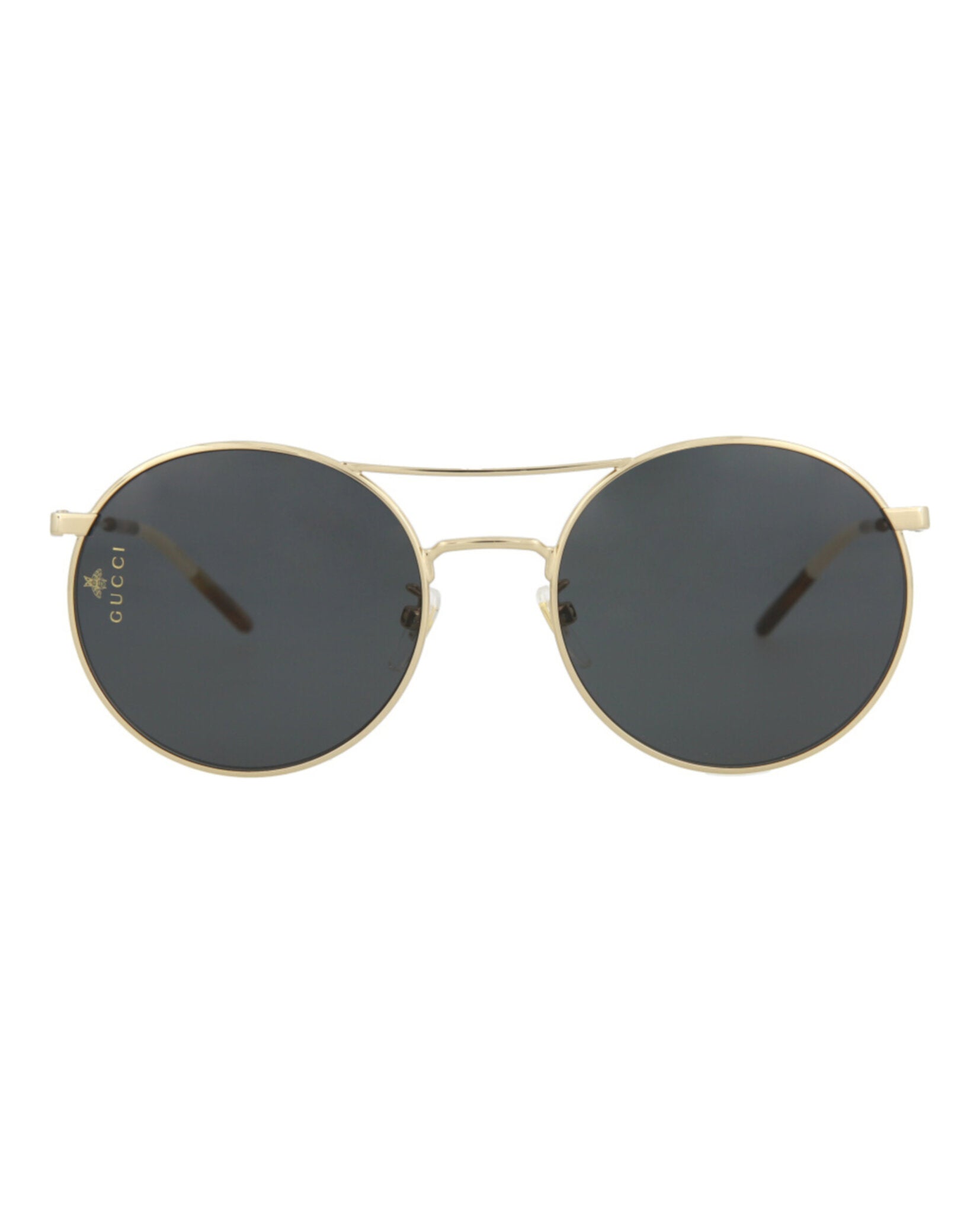 Gucci Gucci Womens Round/Oval Gold Gold Grey Fashion Designer Eyewear