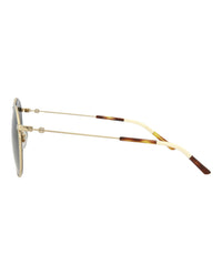 Gucci Gucci Womens Round/Oval Gold Gold Grey Fashion Designer Eyewear