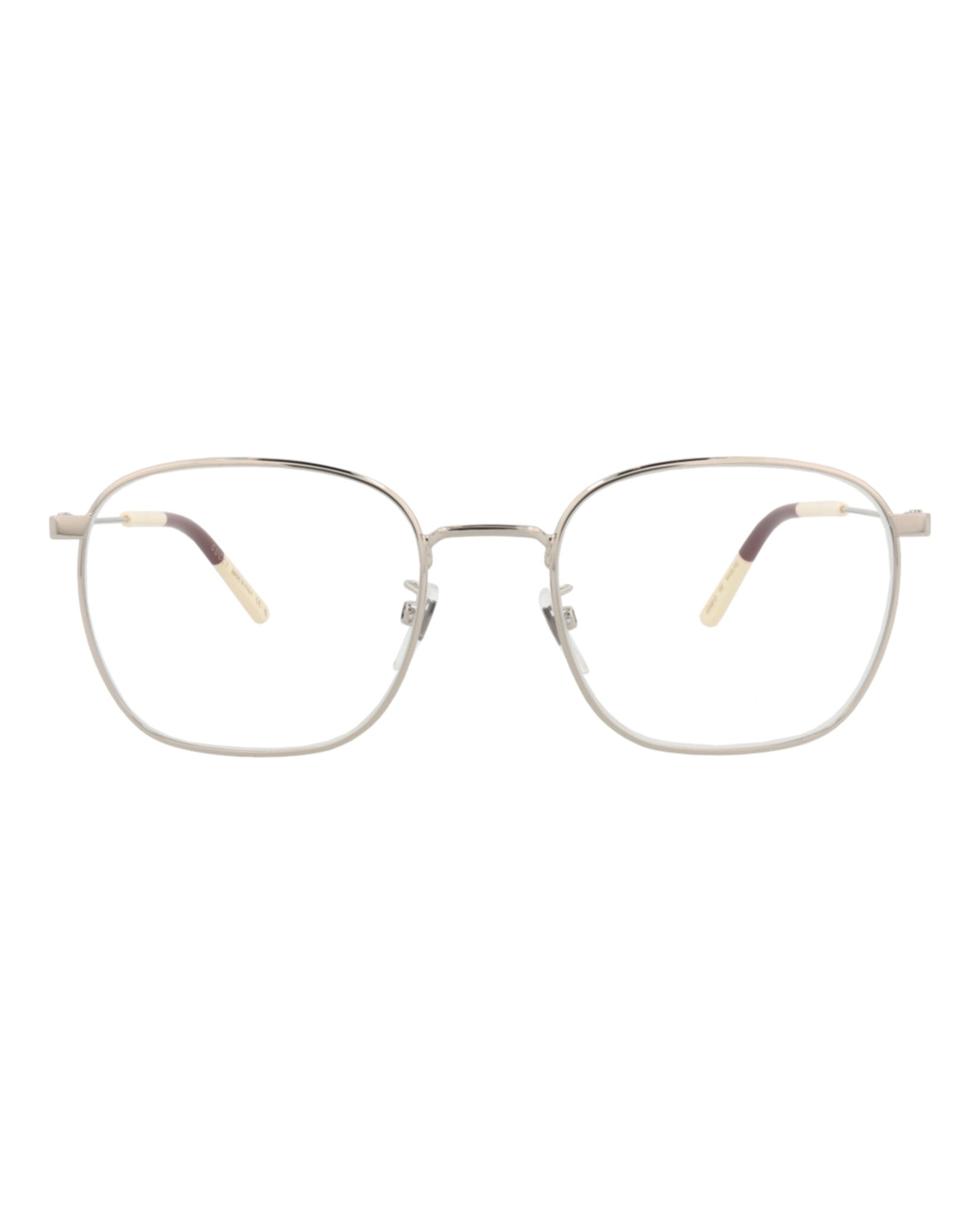 Gucci Gucci Mens Square/Rectangle Silver Silver Transparent Fashion Designer Eyewear