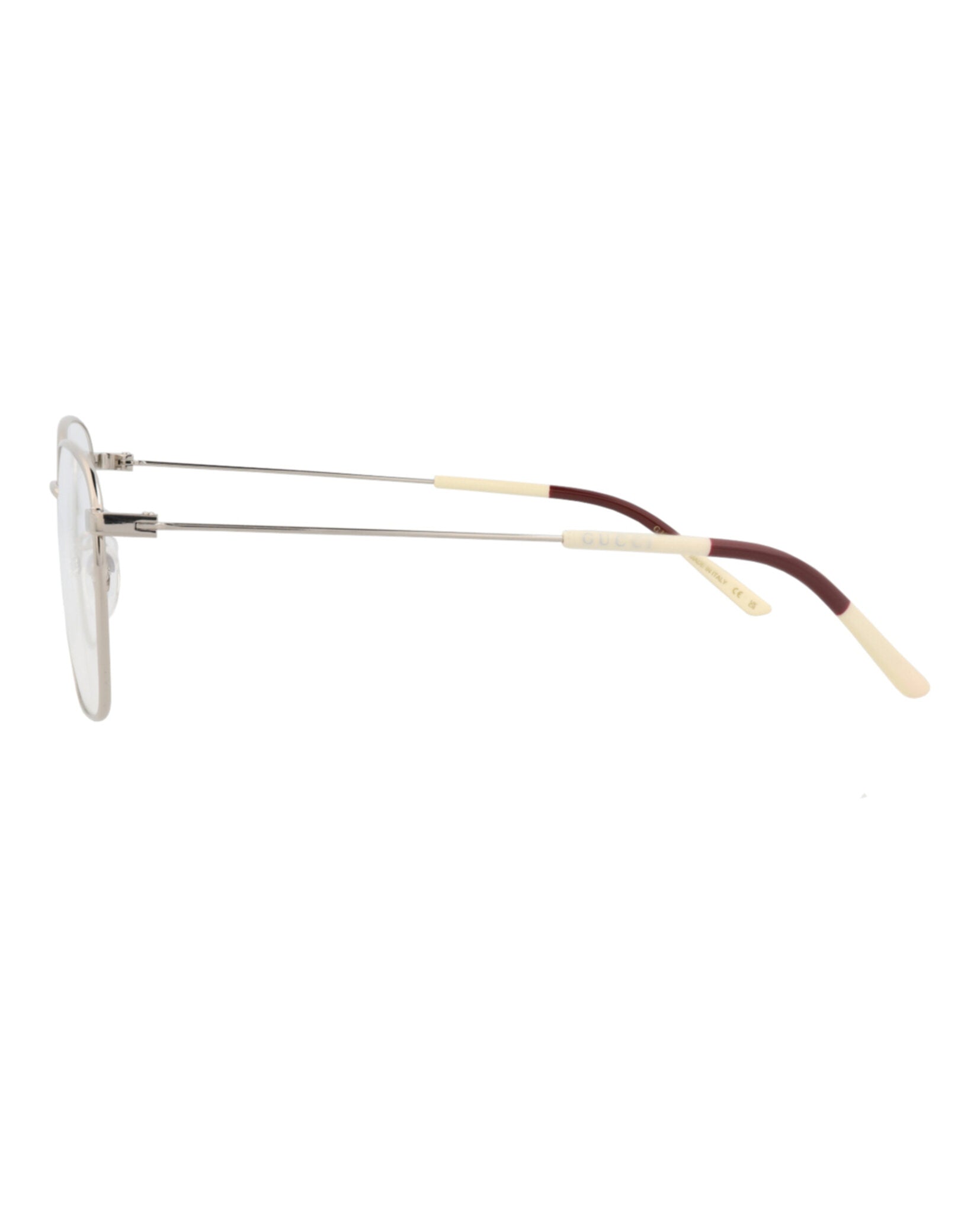 Gucci Gucci Mens Square/Rectangle Silver Silver Transparent Fashion Designer Eyewear