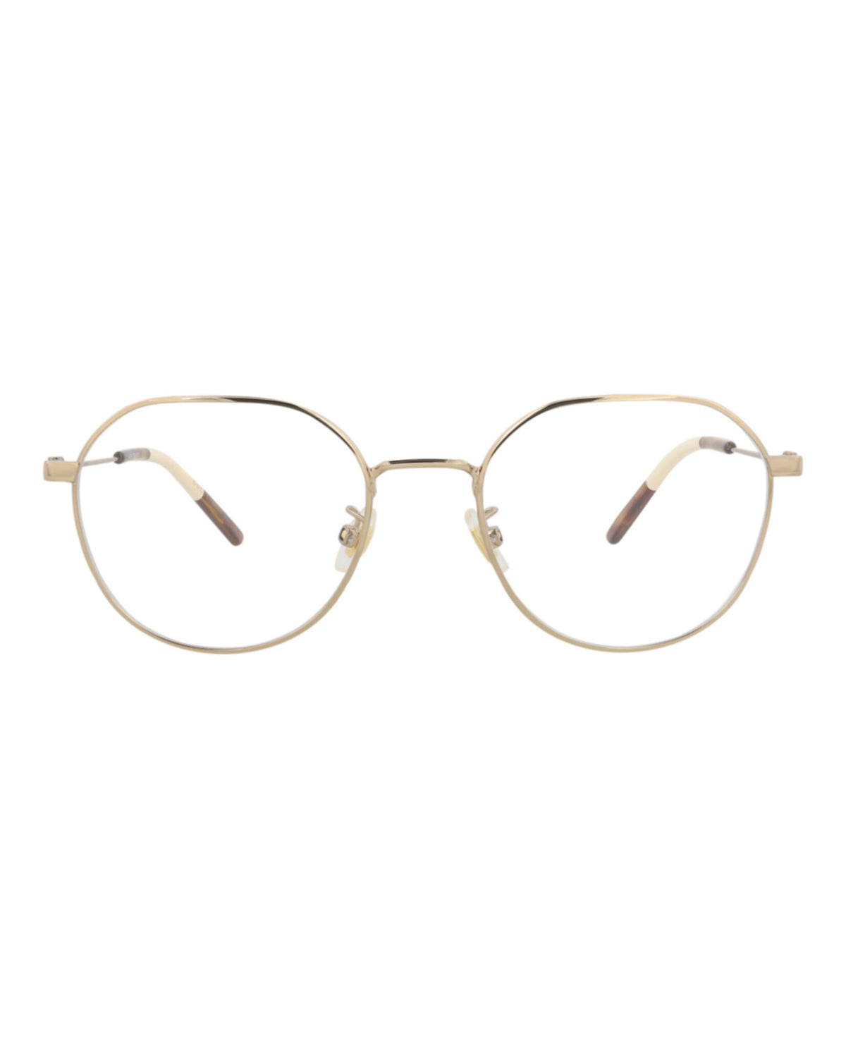 Gucci Womens Round/Oval Gold Gold Transparent Fashion Designer Eyewear