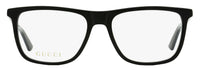 Gucci Classic Rectangular Eyeglasses GG0691O 001 Black/Ruthenium 54mm