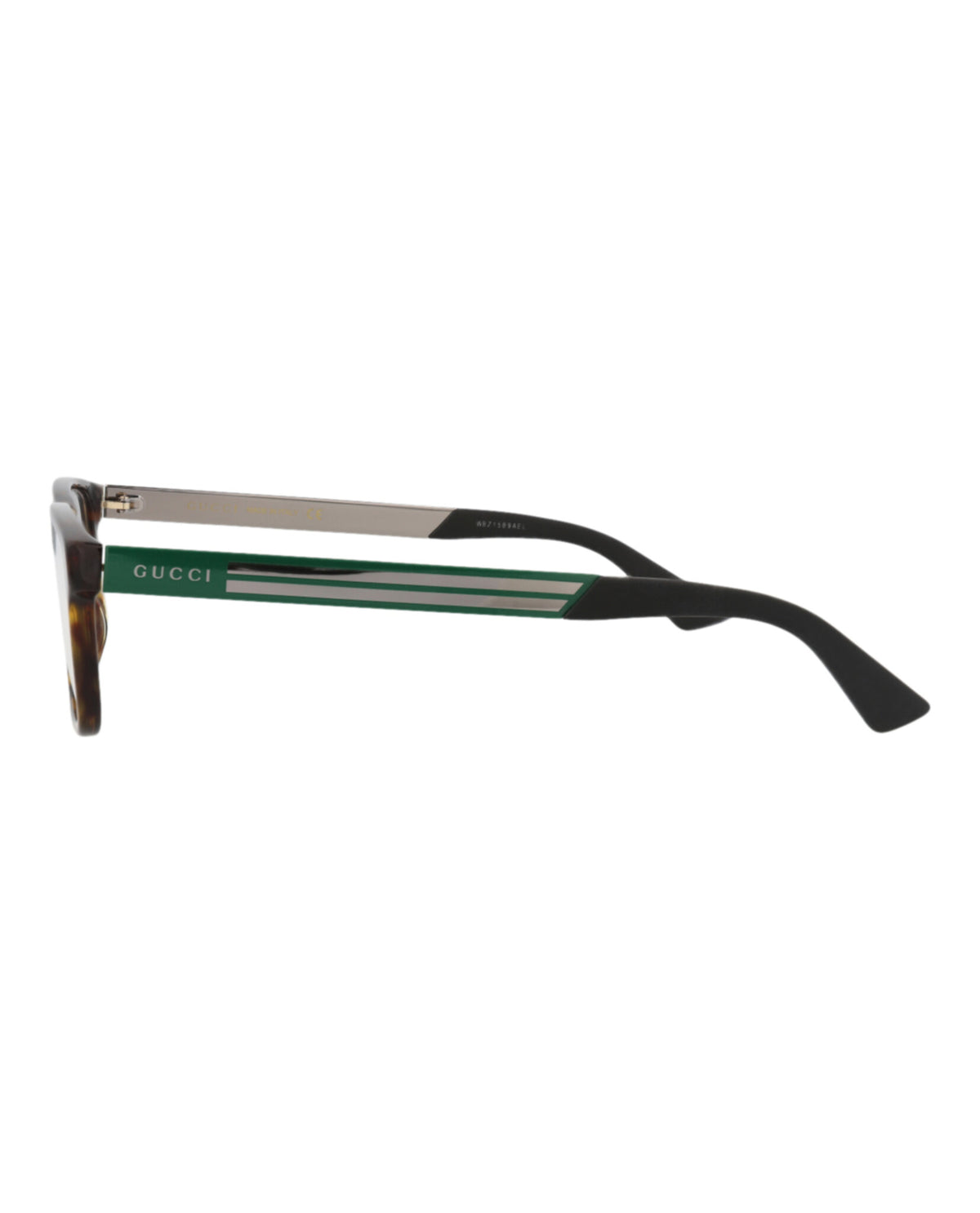 Gucci Mens Square/Rectangle Havana Green Transparent Fashion Designer Eyewear