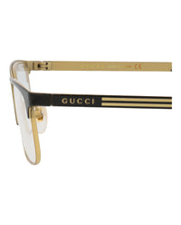 Gucci Gucci Mens Square/Rectangle Black Black Transparent Fashion Designer Eyewear