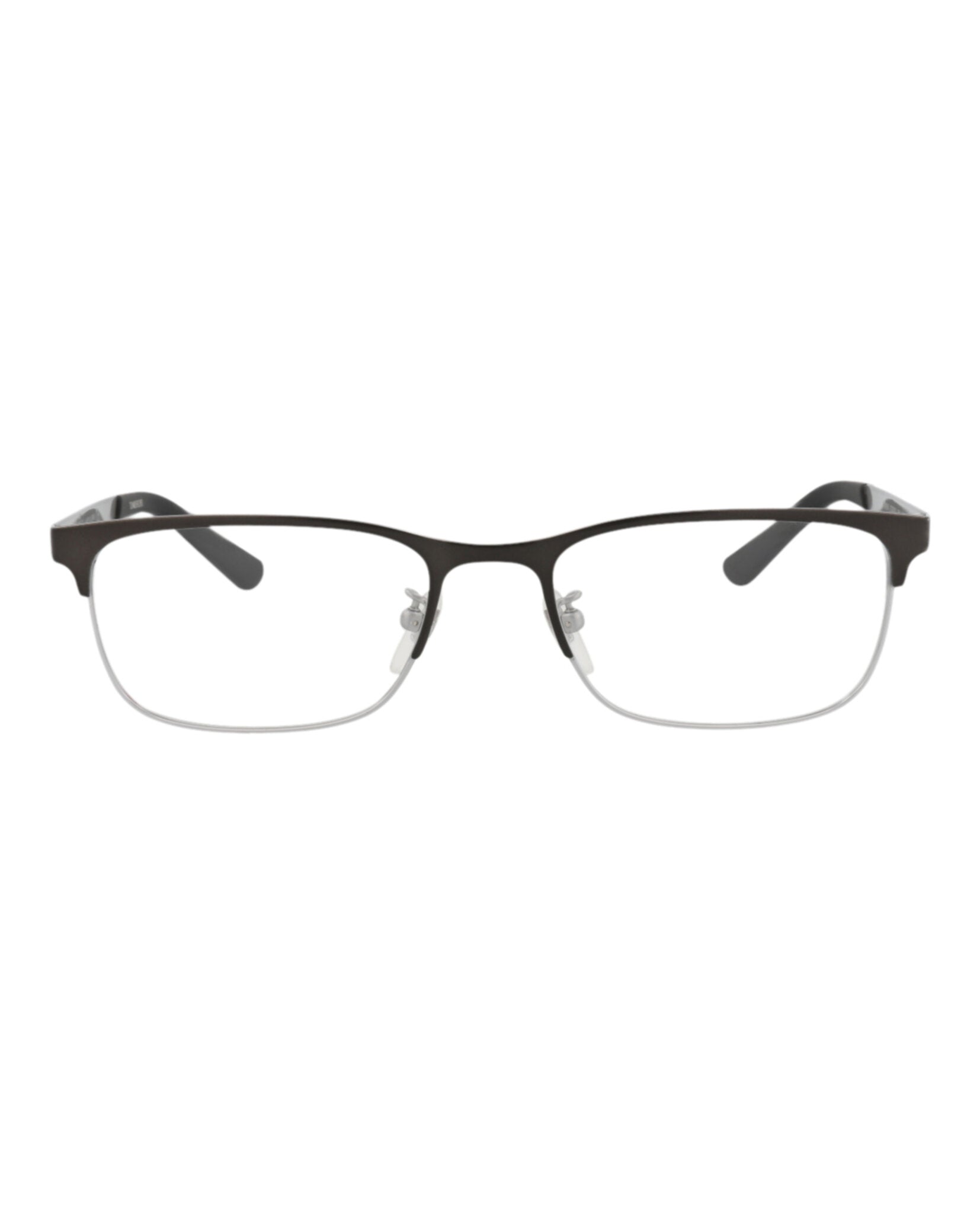 Gucci Gucci Mens Square/Rectangle Ruthenium Black Transparent Fashion Designer Eyewear