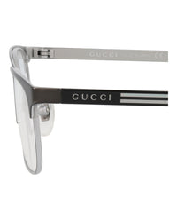 Gucci Gucci Mens Square/Rectangle Ruthenium Black Transparent Fashion Designer Eyewear