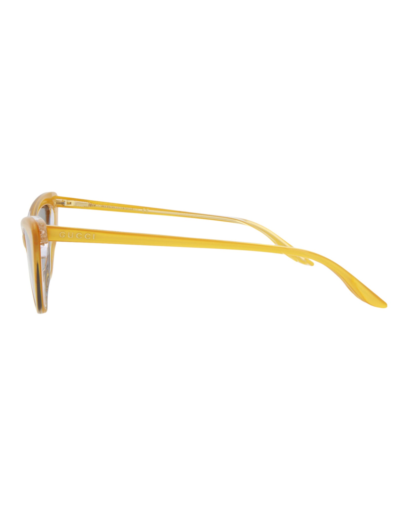 Gucci Womens Cat Eye Yellow Yellow Silver Fashion Designer Eyewear
