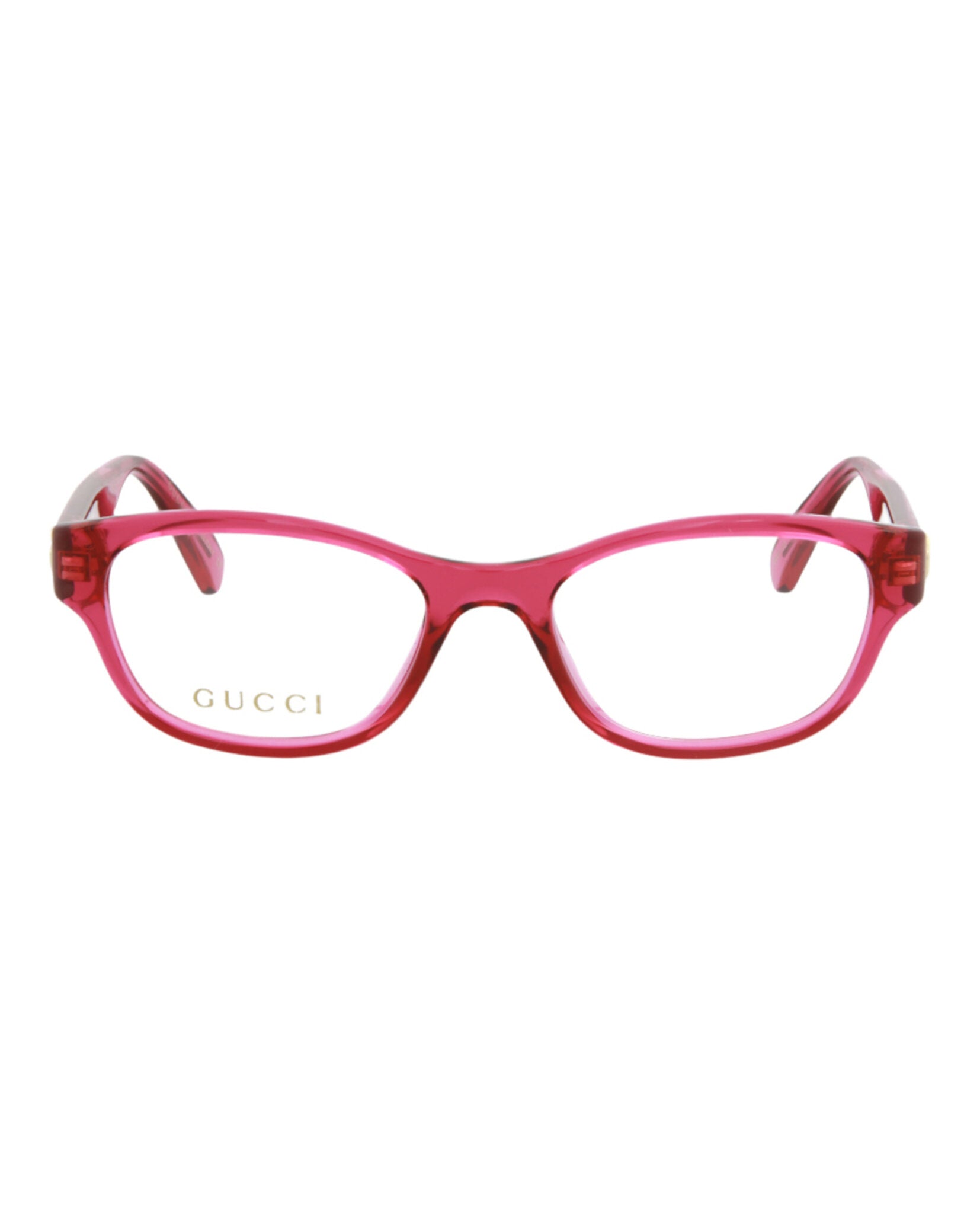 Gucci Gucci Womens Square/Rectangle Pink Pink Transparent Fashion Designer Eyewear