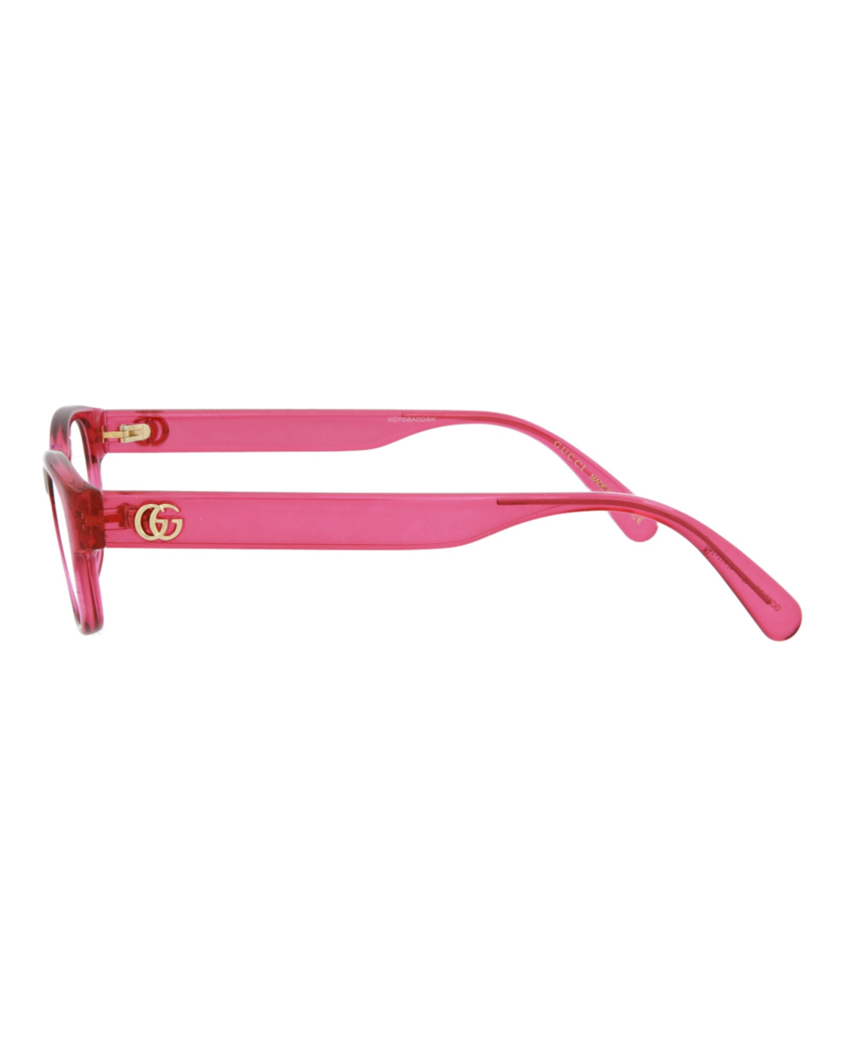 Gucci Gucci Womens Square/Rectangle Pink Pink Transparent Fashion Designer Eyewear