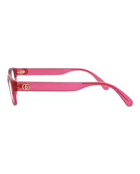 Gucci Gucci Womens Square/Rectangle Pink Pink Transparent Fashion Designer Eyewear