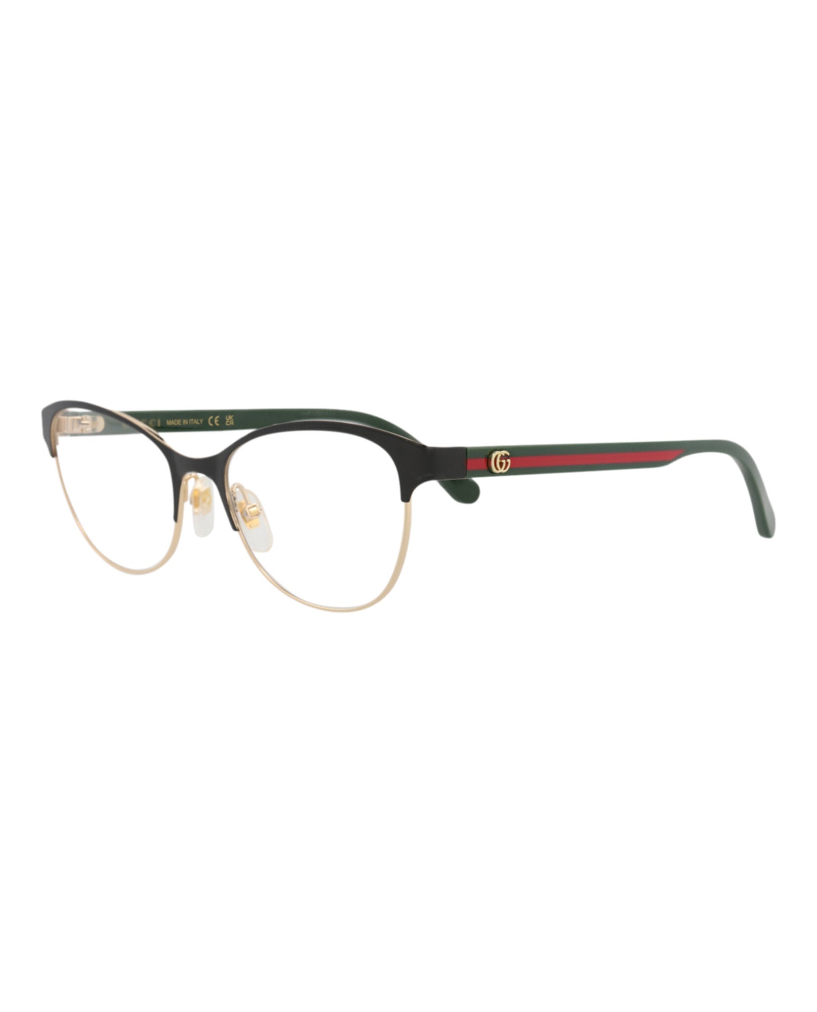 Gucci Gucci Womens Cat Eye Black Green Transparent Fashion Designer Eyewear