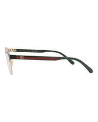 Gucci Gucci Womens Cat Eye Black Green Transparent Fashion Designer Eyewear