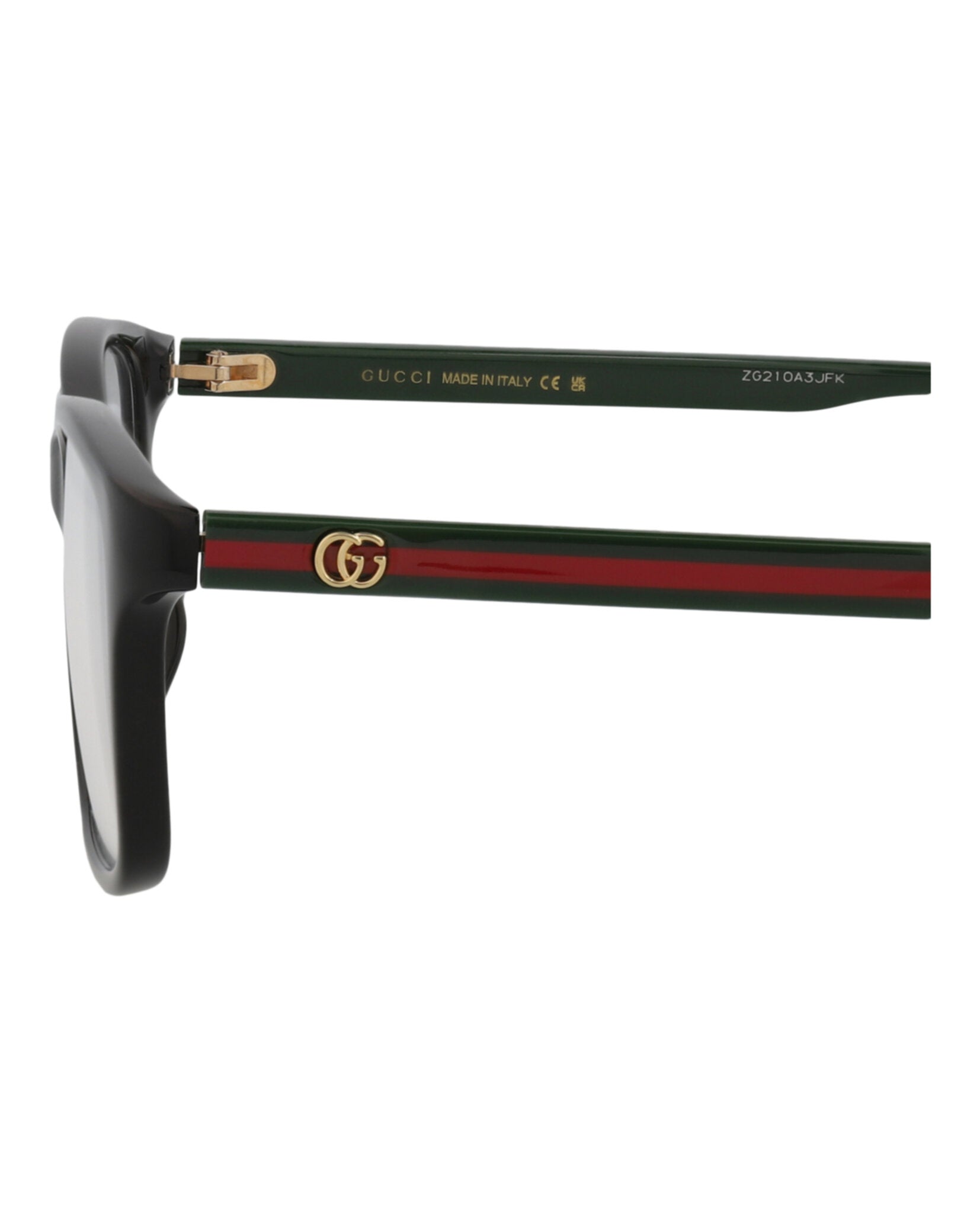 Gucci Gucci Womens Square/Rectangle Black Green Transparent Fashion Designer Eyewear