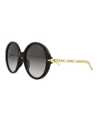 Gucci Womens Round/Oval Black Gold Grey Fashion Designer Eyewear
