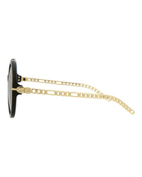 Gucci Womens Round/Oval Black Gold Grey Fashion Designer Eyewear