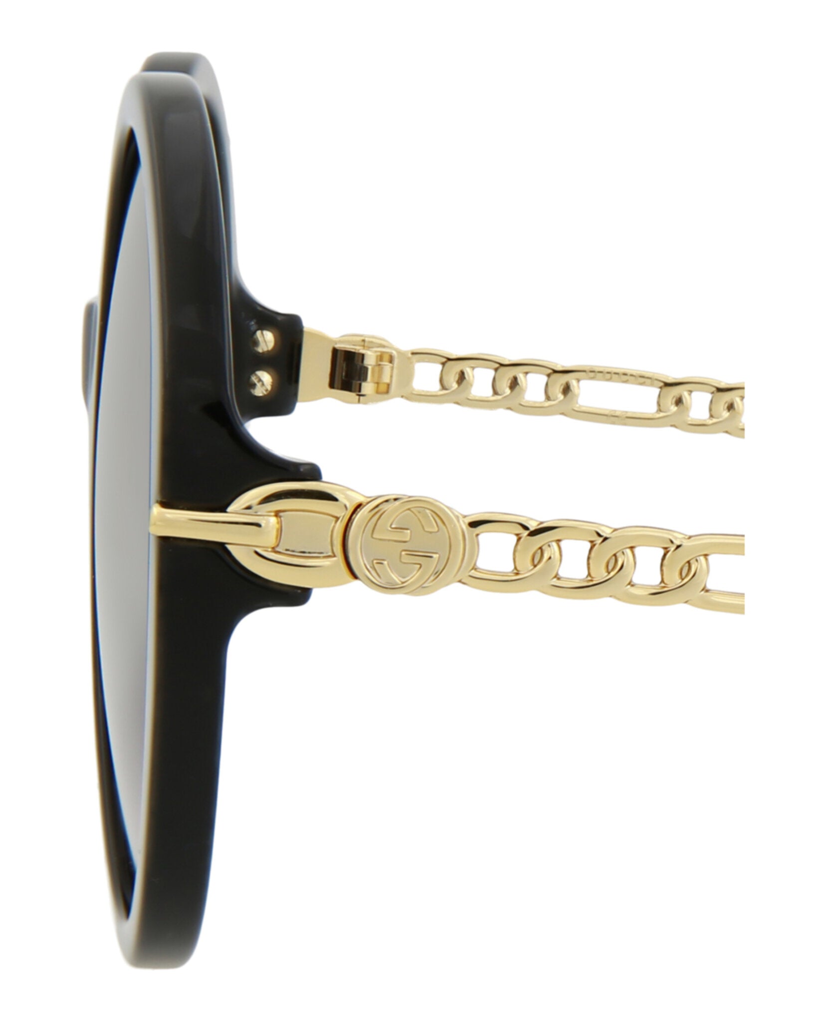 Gucci Womens Round/Oval Black Gold Grey Fashion Designer Eyewear