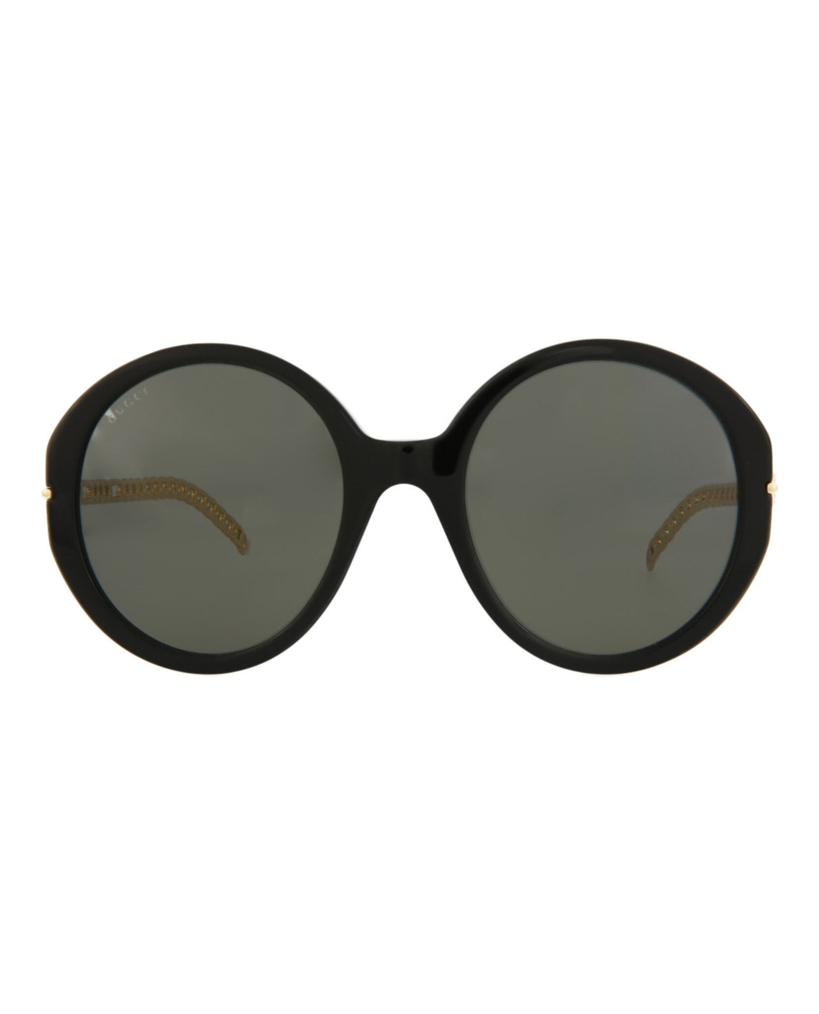 Gucci Womens Round/Oval Black Gold Grey Fashion Designer Eyewear