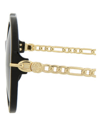 Gucci Womens Round/Oval Black Gold Grey Fashion Designer Eyewear